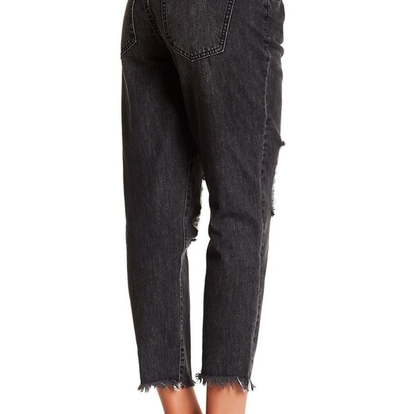 Black Ashley Mason Lace Knee Distress Kendal Jeans - Picture 5 of 13